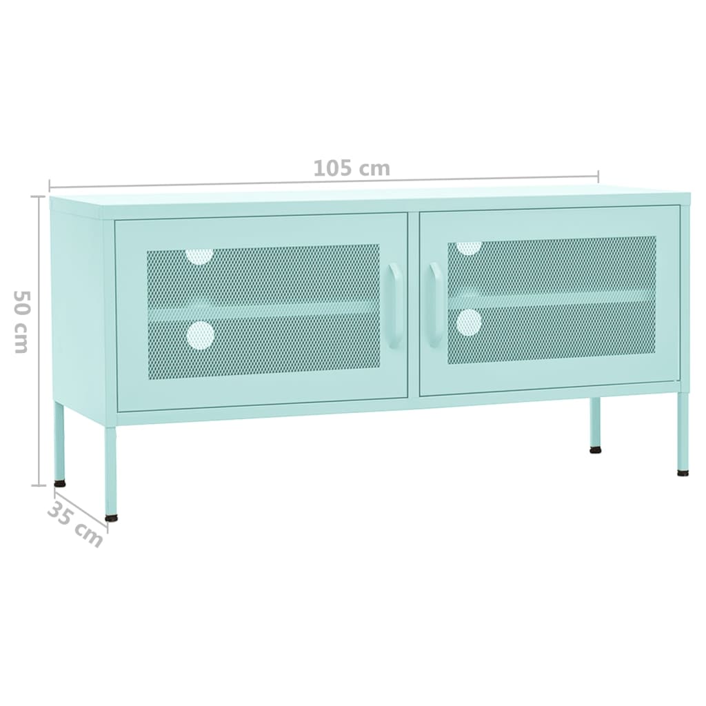 Mobile TV Menta 105x35x50 cm in Acciaio - homemem39