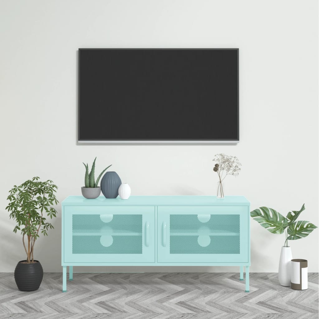 Mobile TV Menta 105x35x50 cm in Acciaio - homemem39