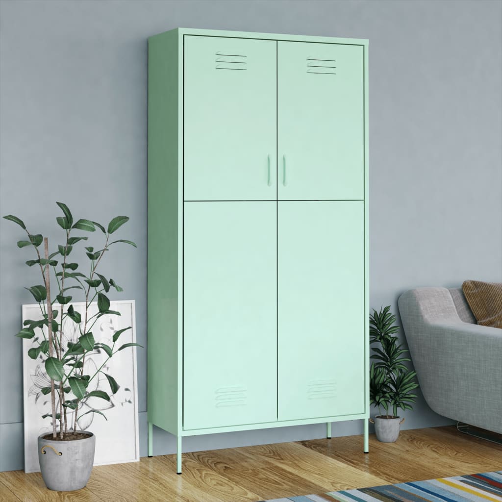 Armadio Menta 90x50x180 cm in Acciaio - homemem39