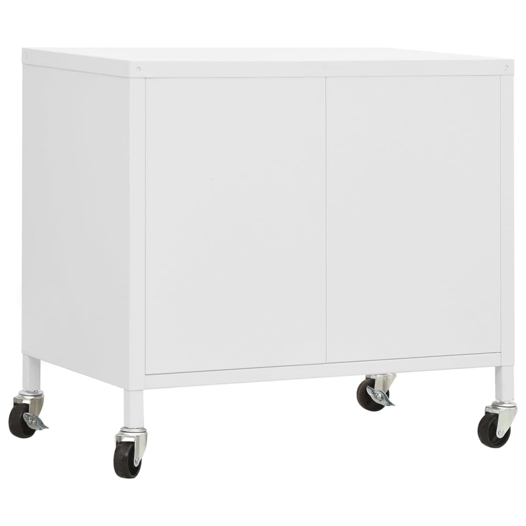 Armadietto Bianco 60x35x56 cm in Acciaio - homemem39