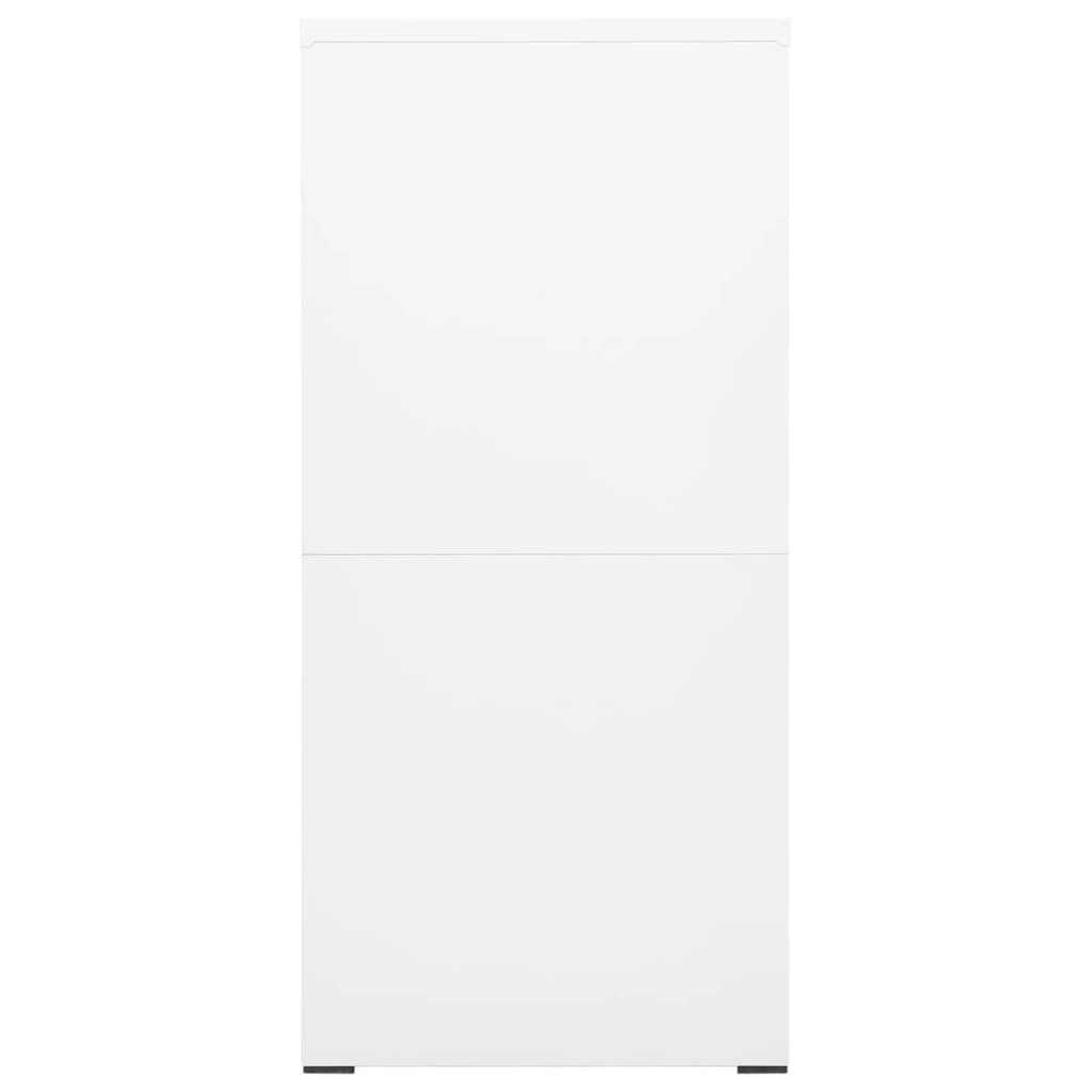 Armadio Classificatore Bianco 46x62x133 cm in Acciaio - homemem39