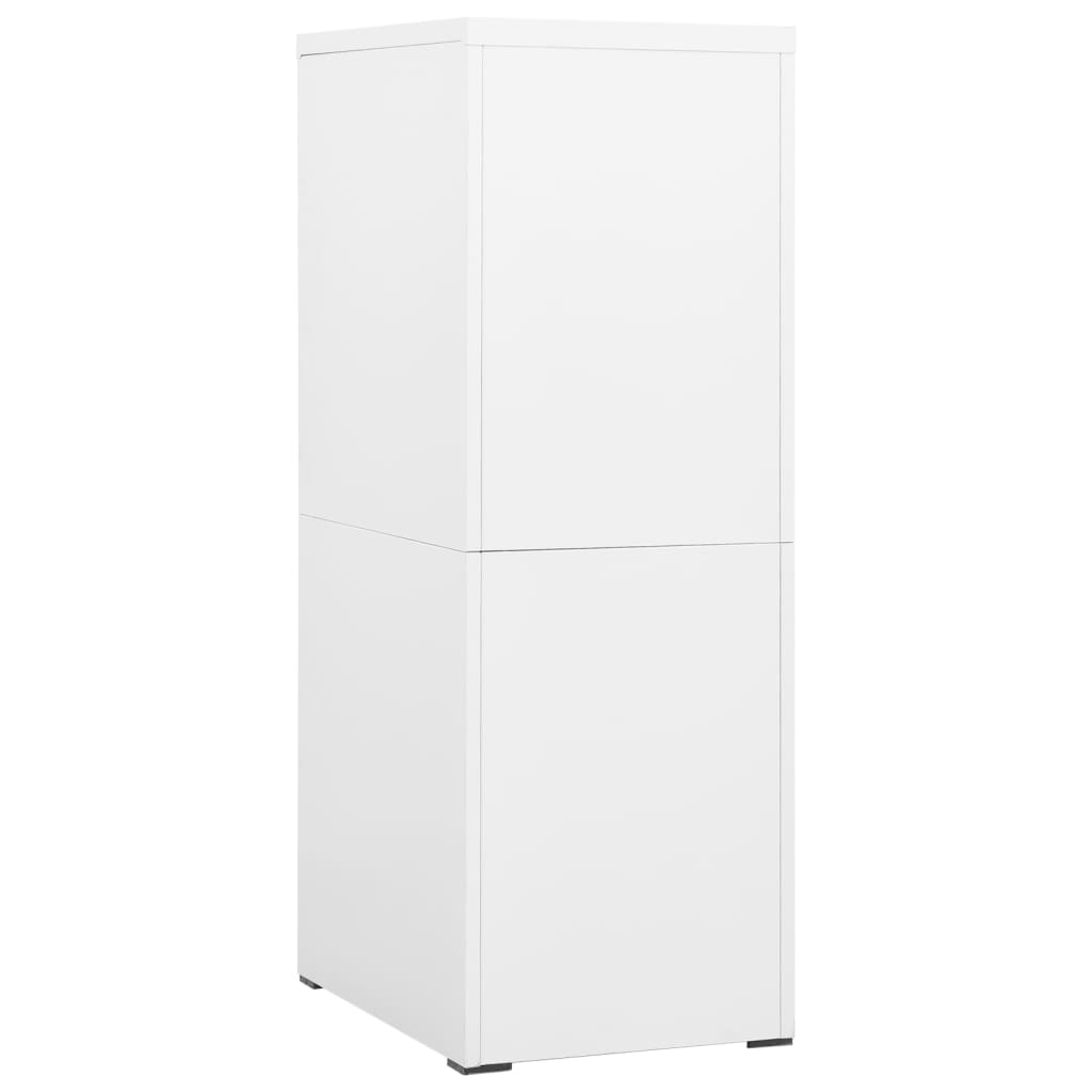 Armadio Classificatore Bianco 46x62x133 cm in Acciaio - homemem39