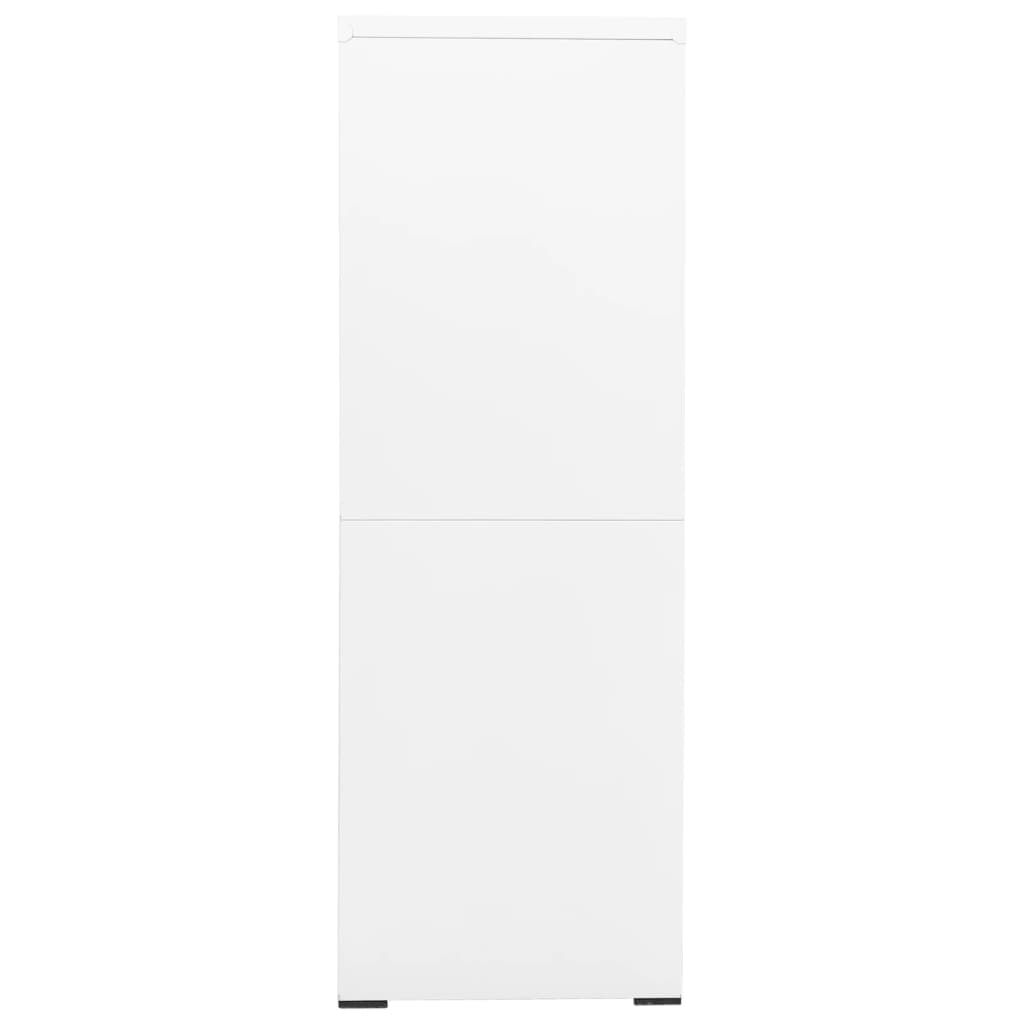Armadio Classificatore Bianco 90x46x134 cm in Acciaio - homemem39