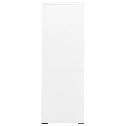 Armadio Classificatore Bianco 90x46x134 cm in Acciaio - homemem39