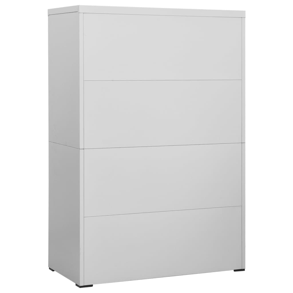 Armadio Classificatore Grigio Chiaro 90x46x134 cm in Acciaio - homemem39