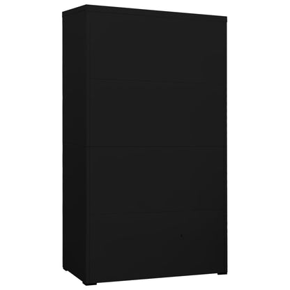 Armadio Classificatore Nero 90x46x164 cm in Acciaio - homemem39