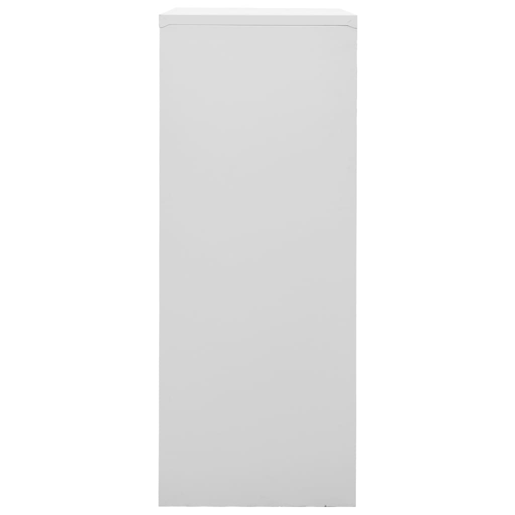 Armadio per Ufficio Grigio Chiaro 90x40x102 cm in Acciaio - homemem39