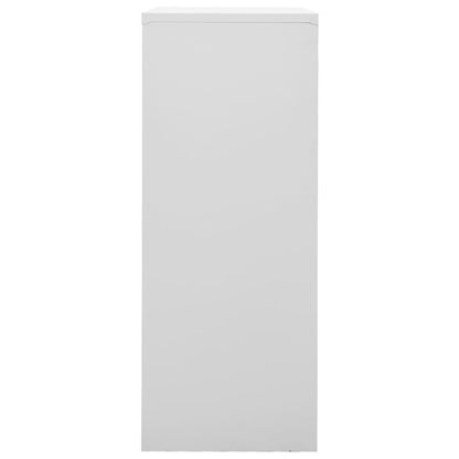 Armadio per Ufficio Grigio Chiaro 90x40x102 cm in Acciaio - homemem39