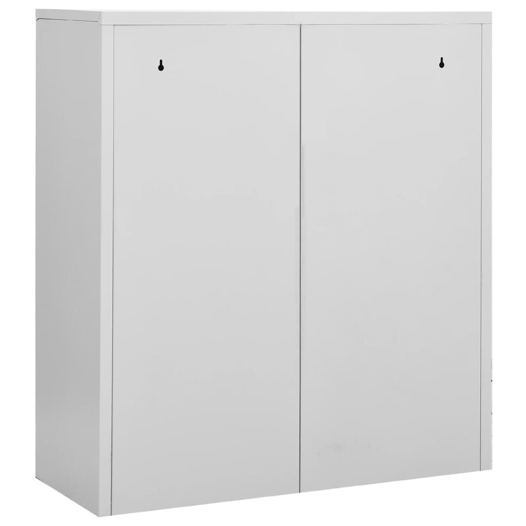 Armadio per Ufficio Grigio Chiaro 90x40x102 cm in Acciaio - homemem39