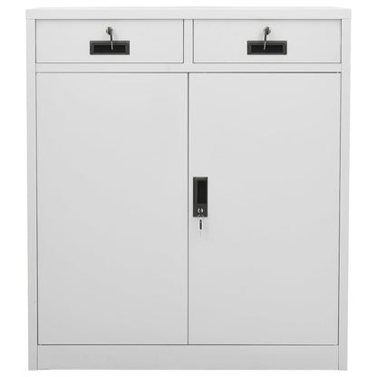 Armadio per Ufficio Grigio Chiaro 90x40x102 cm in Acciaio - homemem39