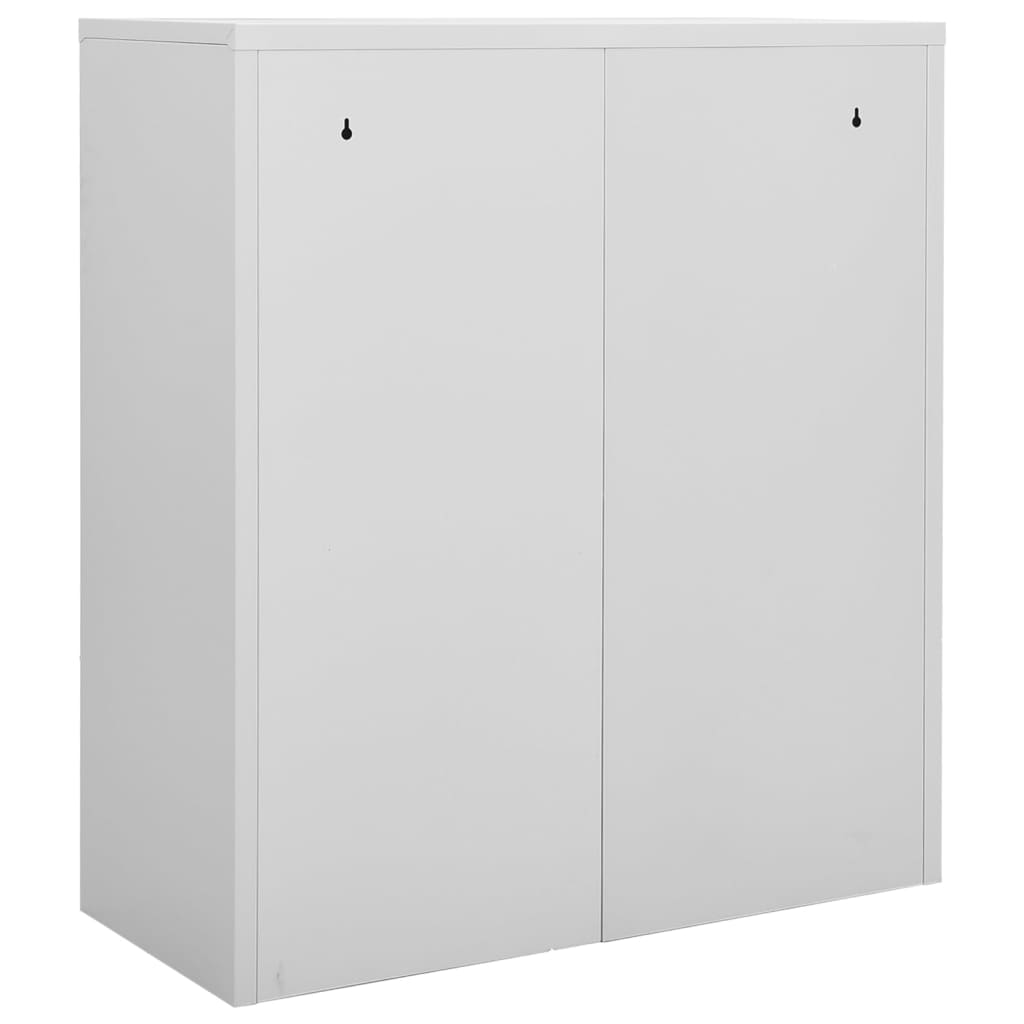 Armadio per Ufficio Grigio Chiaro 90x40x102 cm in Acciaio - homemem39