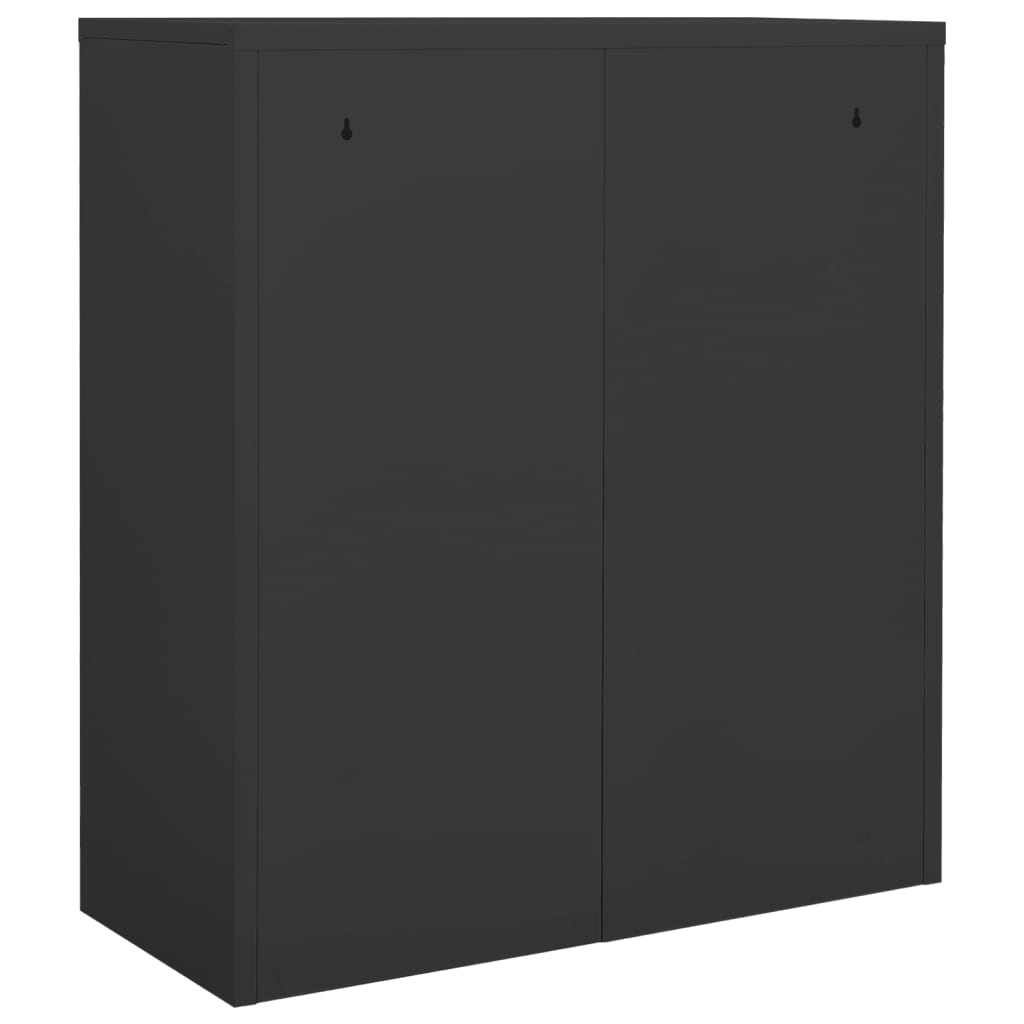 Armadio per Ufficio Antracite 90x40x102 cm in Acciaio - homemem39