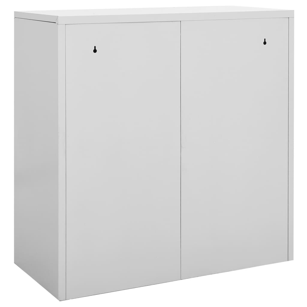 Armadietto con Chiave Grigio Chiaro 90x45x92,5 cm in Acciaio - homemem39