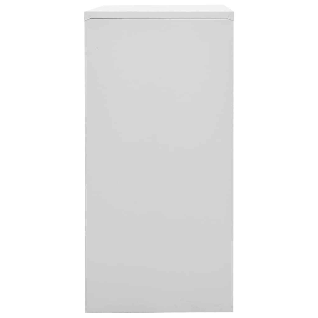 Armadietto a Chiave Grigio Chiaro e Rosso 90x45x92,5 cm Acciaio - homemem39