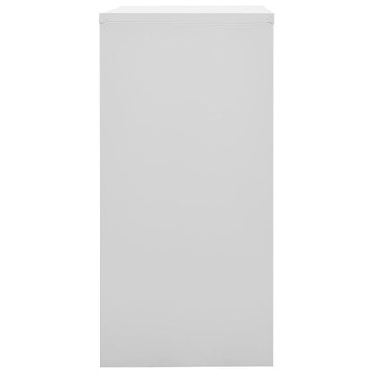 Armadietto a Chiave Grigio Chiaro e Rosso 90x45x92,5 cm Acciaio - homemem39