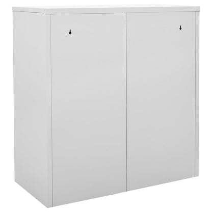 Armadietto con Chiave Grigio Chiaro 90x45x92,5 cm in Acciaio - homemem39