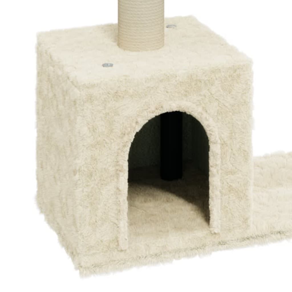 Albero per Gatti con Tiragraffi in Sisal Crema 60 cm - homemem39