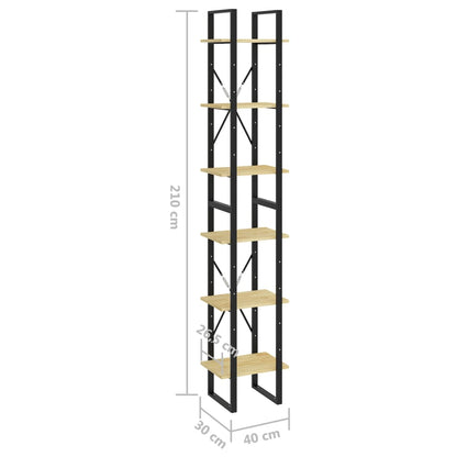 Scaffale Alto 40x30x210 cm in Legno Massello di Pino - homemem39