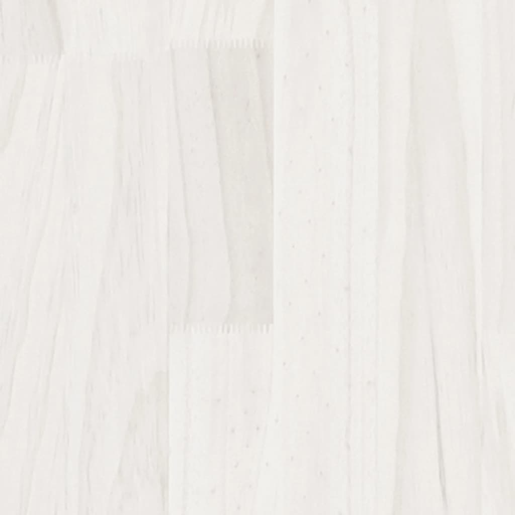 Scaffale Alto Bianco 40x30x210 cm in Legno Massello di Pino - homemem39