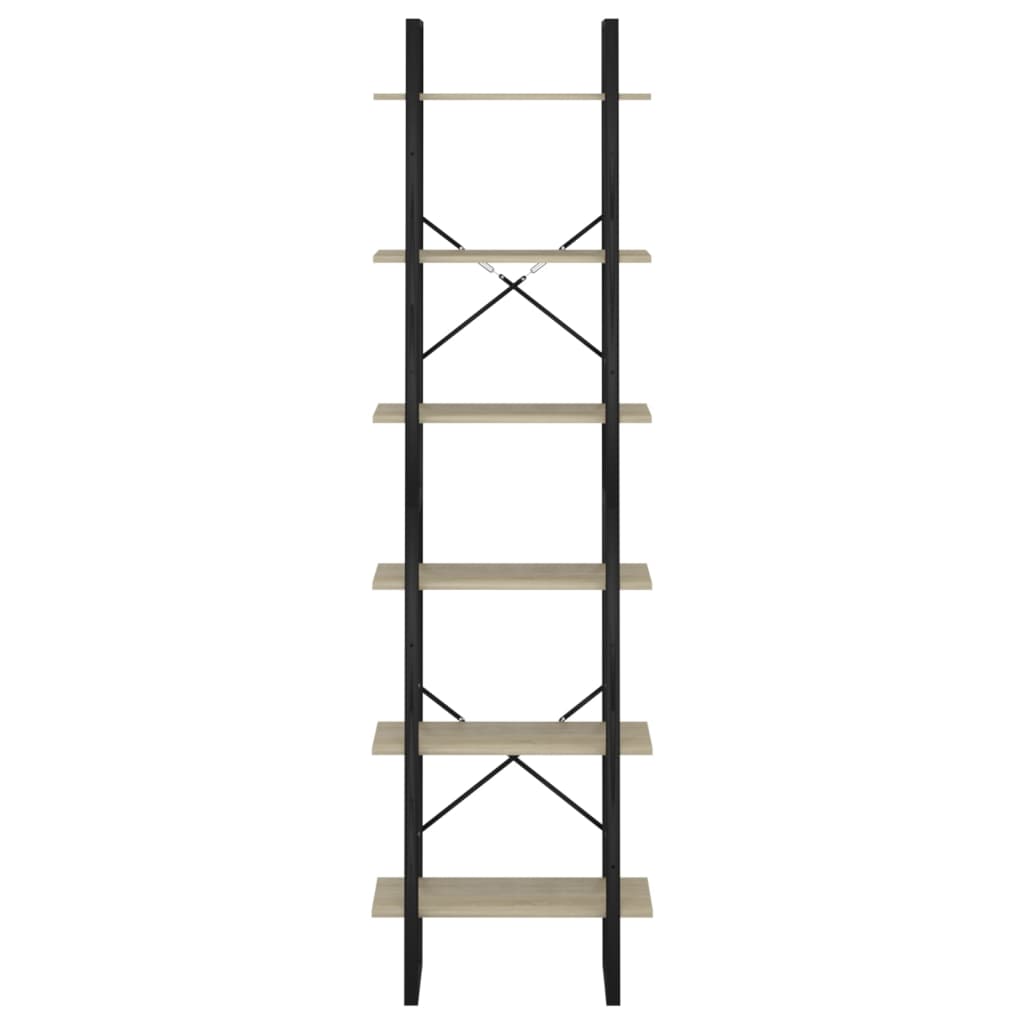 Scaffale Portaoggetti Sonoma 60x30x210 cm in Legno Multistrato - homemem39