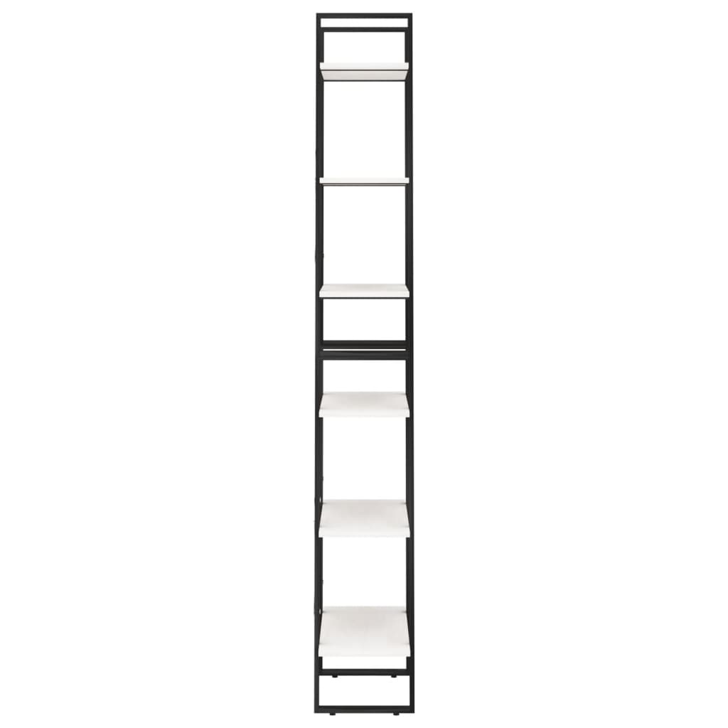 Scaffale Bianco 60x30x210 cm in Legno Massello di Pino - homemem39