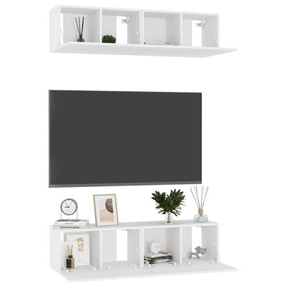 Mobili TV 4 pz Bianchi 60x30x30 cm in Truciolato - homemem39