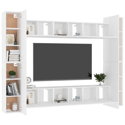 Set Mobile TV 10 pz Bianco in Truciolato - homemem39