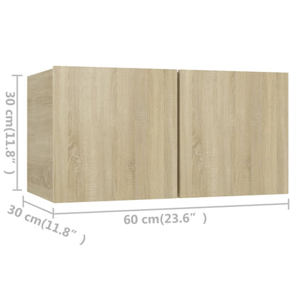 Mobili TV 4 pz Rovere Sonoma 60x30x30 cm in Truciolato - homemem39