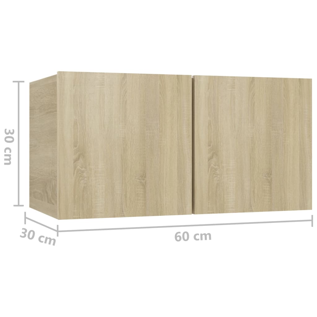 Set Porta TV 7 pz Rovere Sonoma in Truciolato - homemem39