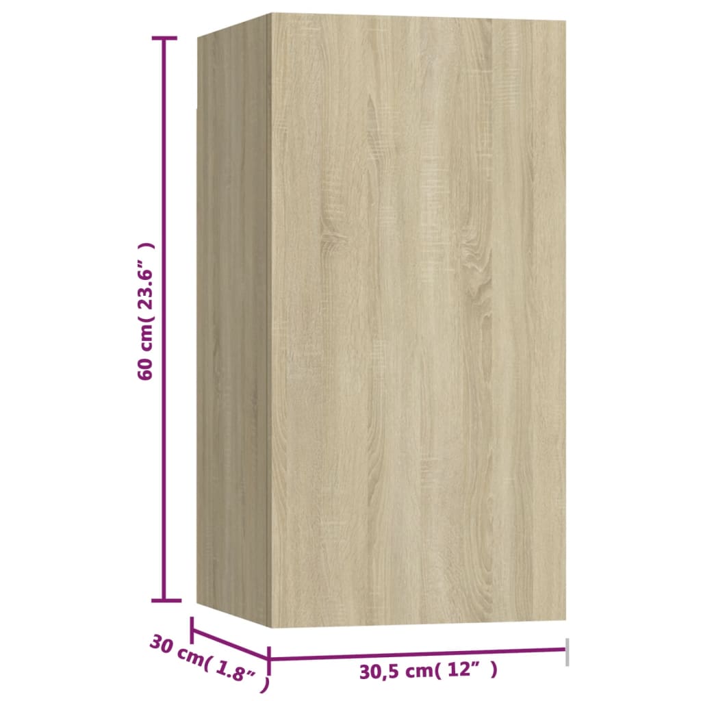 Mobili TV 7 pz Rovere Sonoma 30,5x30x60 cm in Truciolato - homemem39