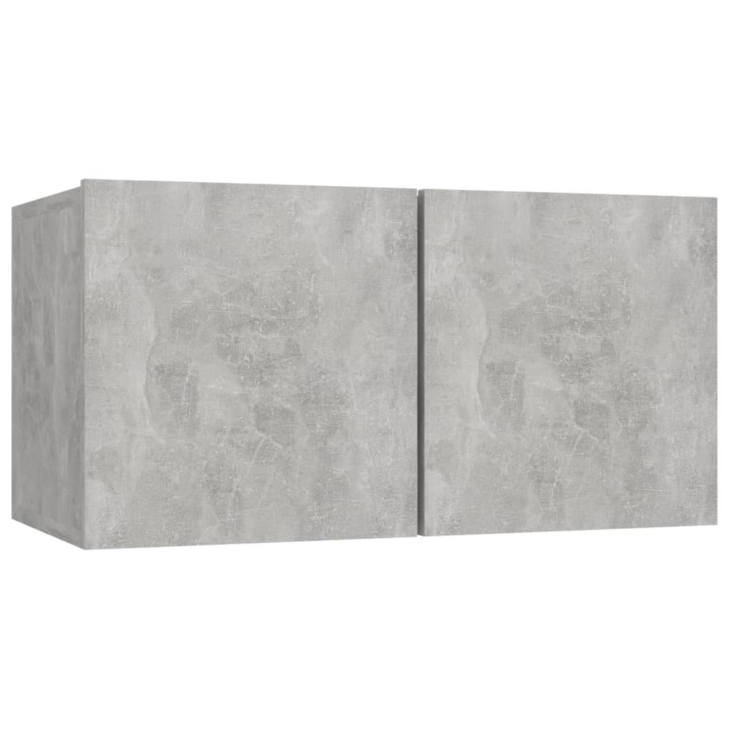 Mobili TV 4 pz Grigio Cemento 60x30x30 cm in Truciolato - homemem39