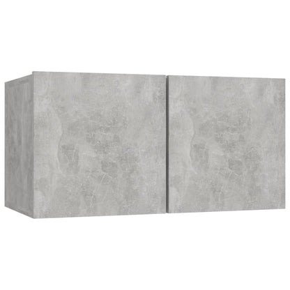 Mobili TV 4 pz Grigio Cemento 60x30x30 cm in Truciolato - homemem39