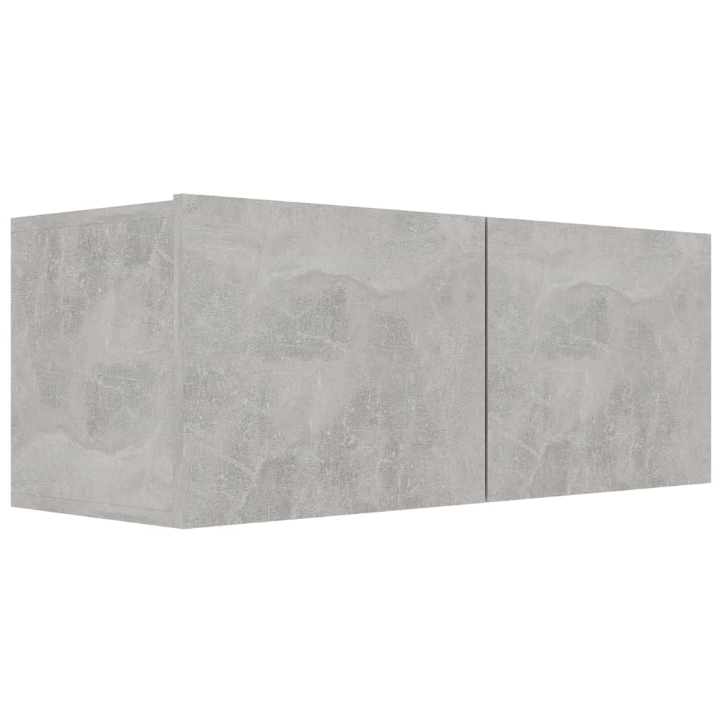 Mobili TV 4 pz Grigio Cemento 80x30x30 cm in Truciolato - homemem39