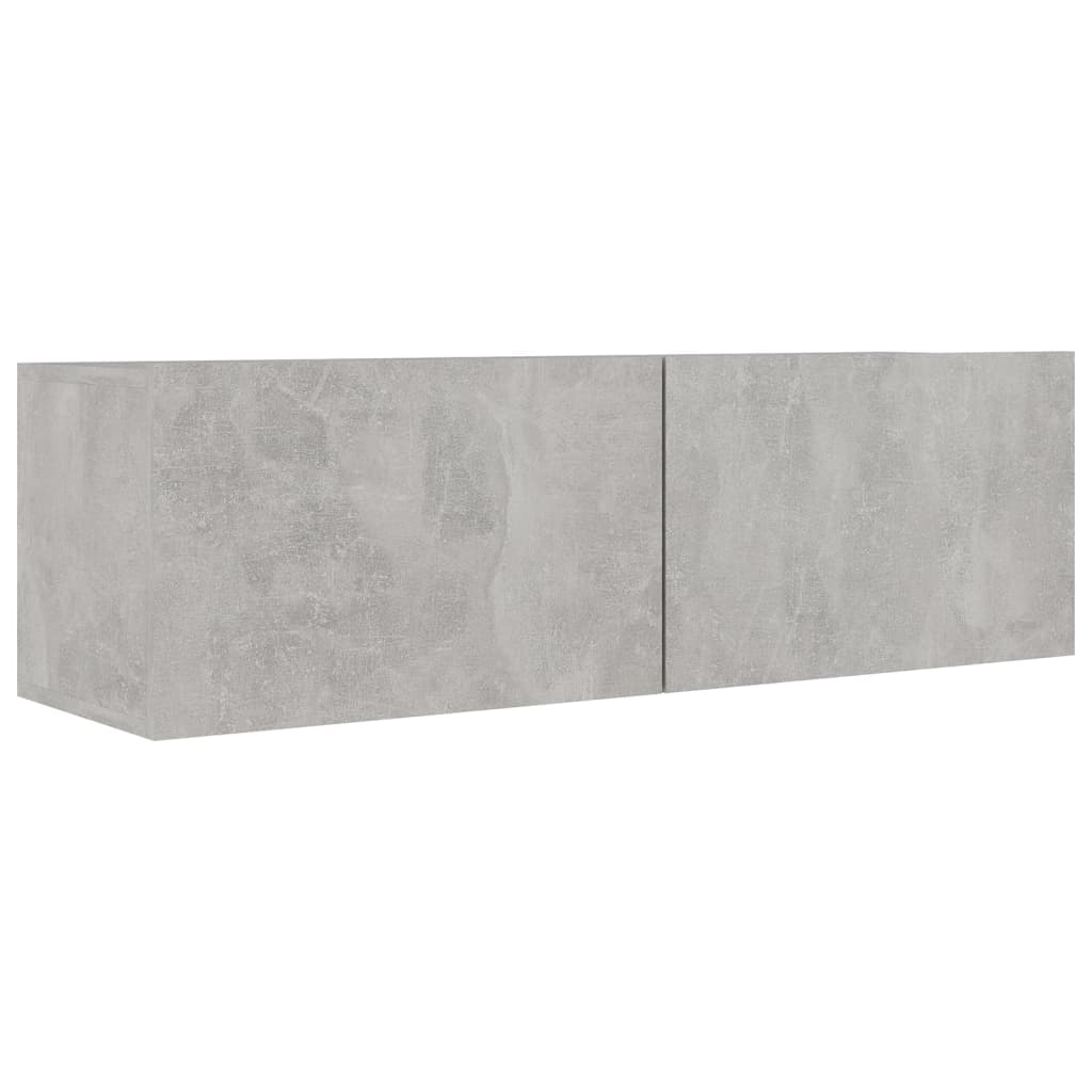 Mobili TV 4 pz Grigio Cemento 100x30x30 cm in Truciolato - homemem39