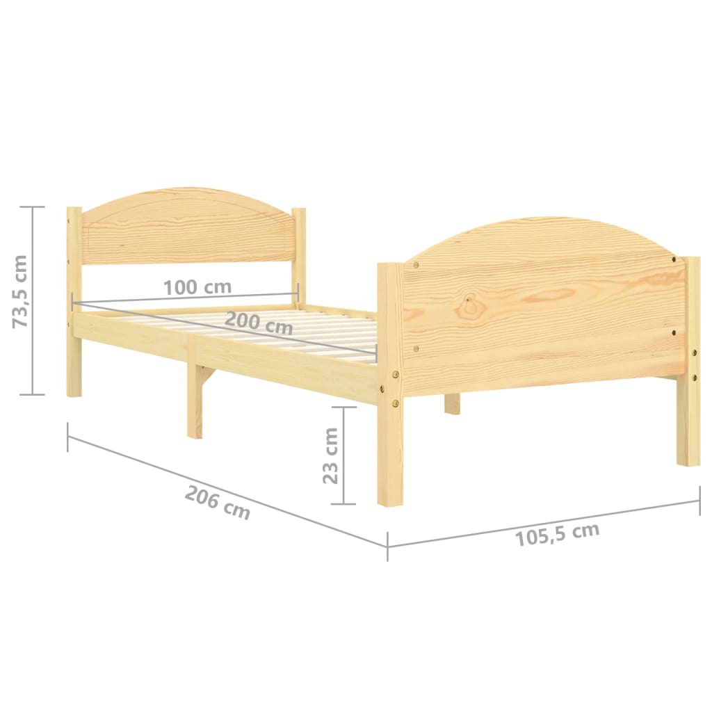 Giroletto in Legno Massello di Pino 100x200 cm - homemem39