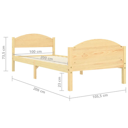 Giroletto in Legno Massello di Pino 100x200 cm - homemem39