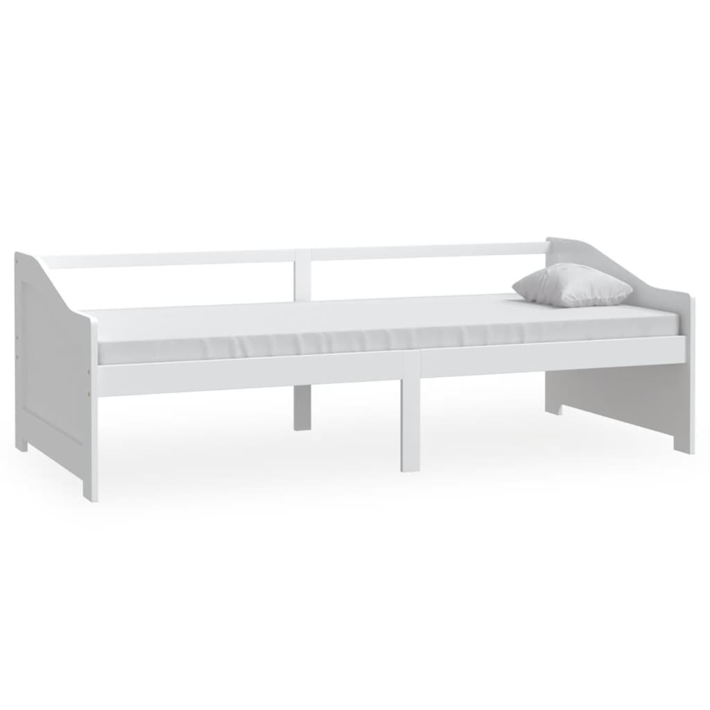 Divano Letto a 3 Posti Bianco Legno Massello di Pino 90x200cm - homemem39