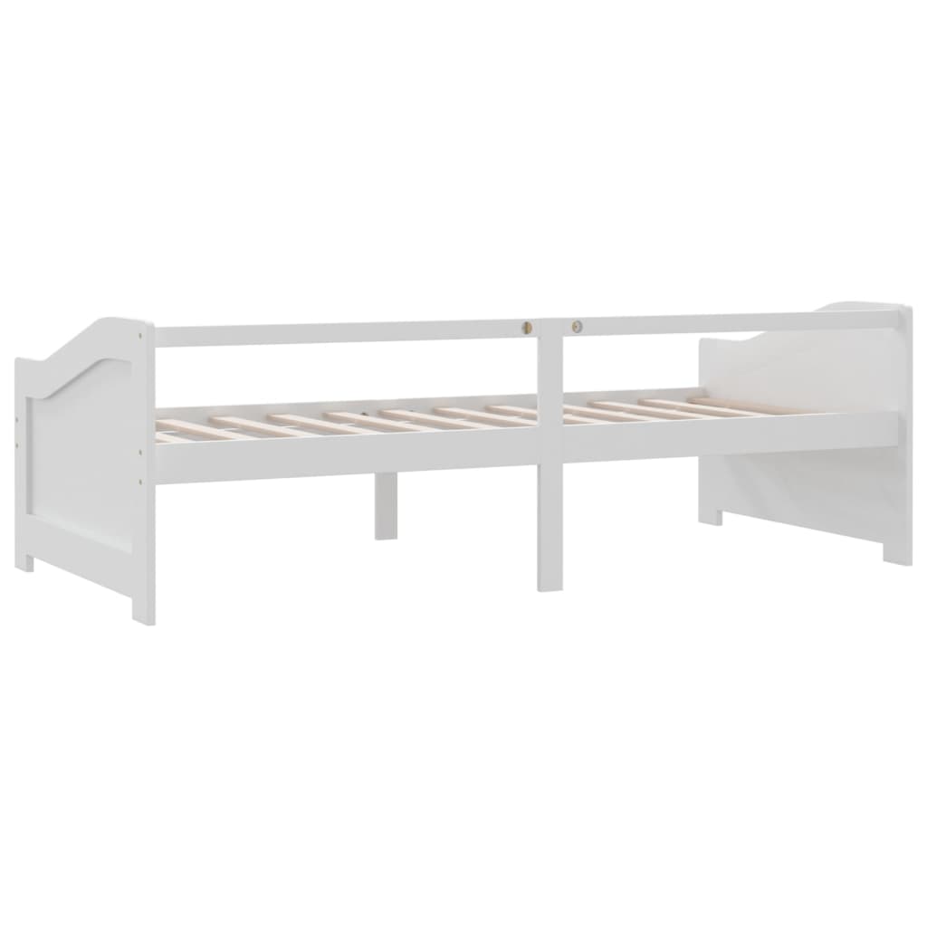 Divano Letto a 3 Posti Bianco Legno Massello di Pino 90x200cm - homemem39