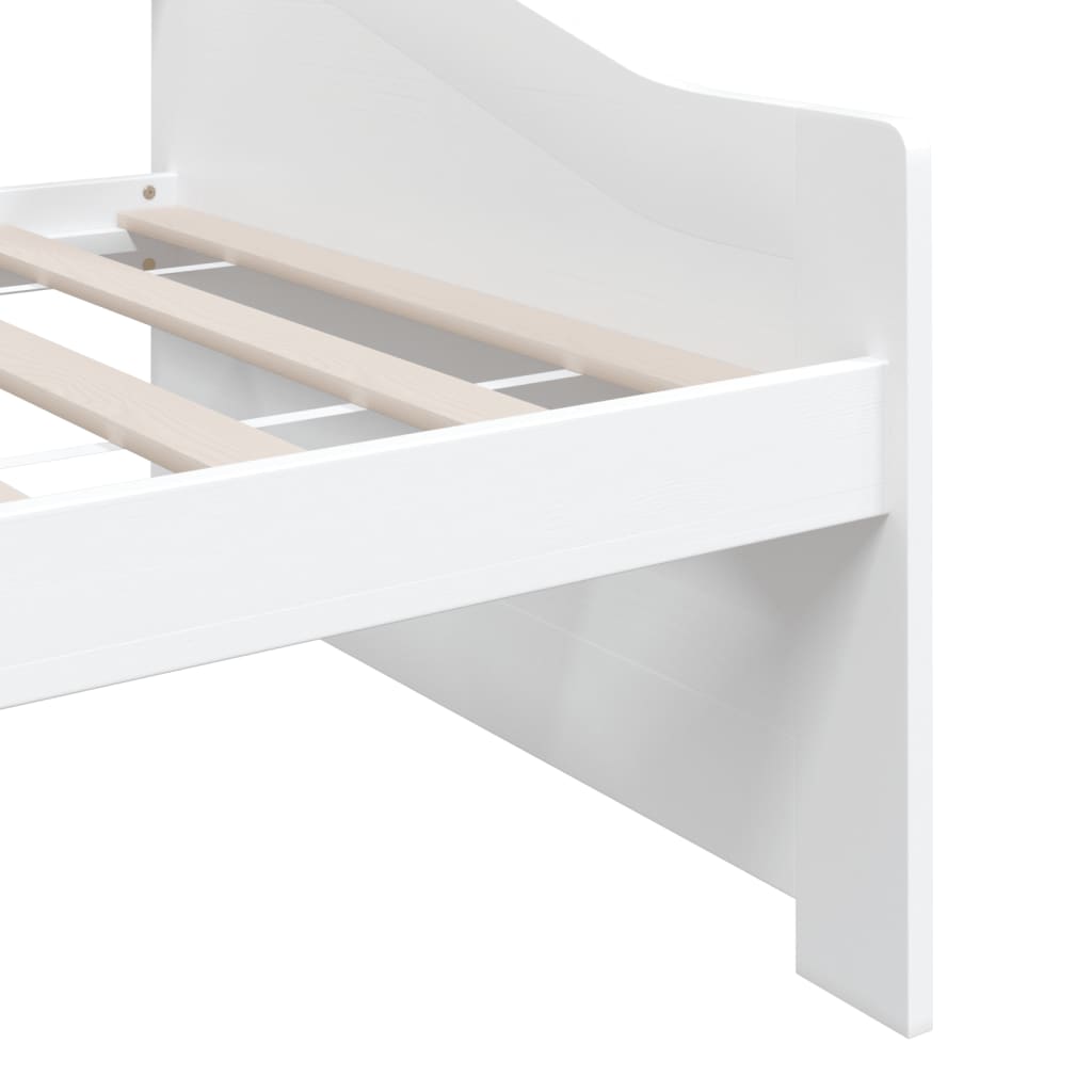 Divano Letto a 3 Posti Bianco Legno Massello di Pino 90x200cm - homemem39