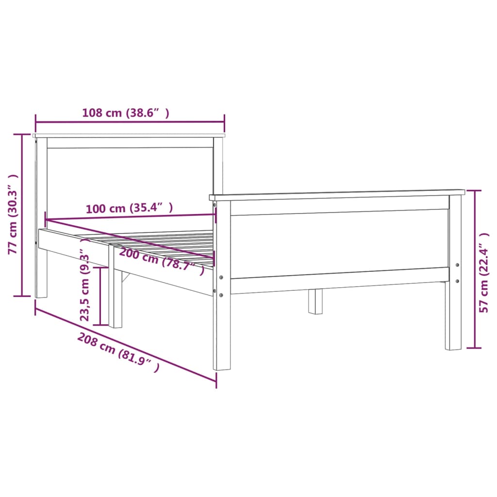 Giroletto Marrone Miele in Legno Massello di Pino 100x200 cm - homemem39