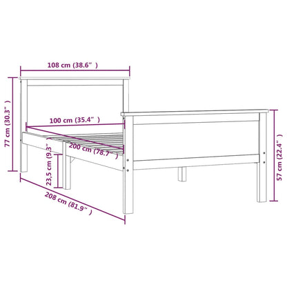 Giroletto Marrone Miele in Legno Massello di Pino 100x200 cm - homemem39