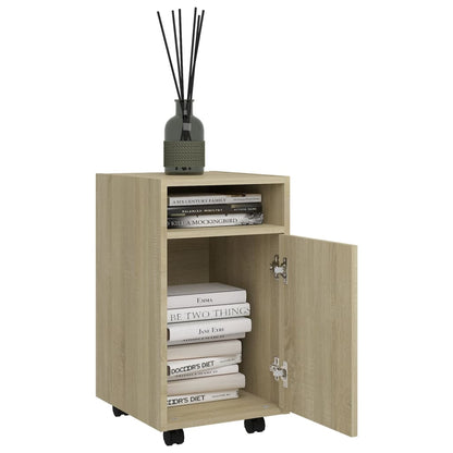 Credenza con Ruote Rovere Sonoma 33x38x60 cm in Truciolato - homemem39