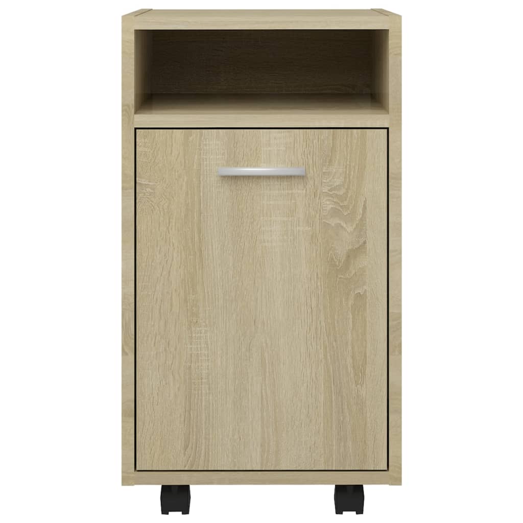 Credenza con Ruote Rovere Sonoma 33x38x60 cm in Truciolato - homemem39