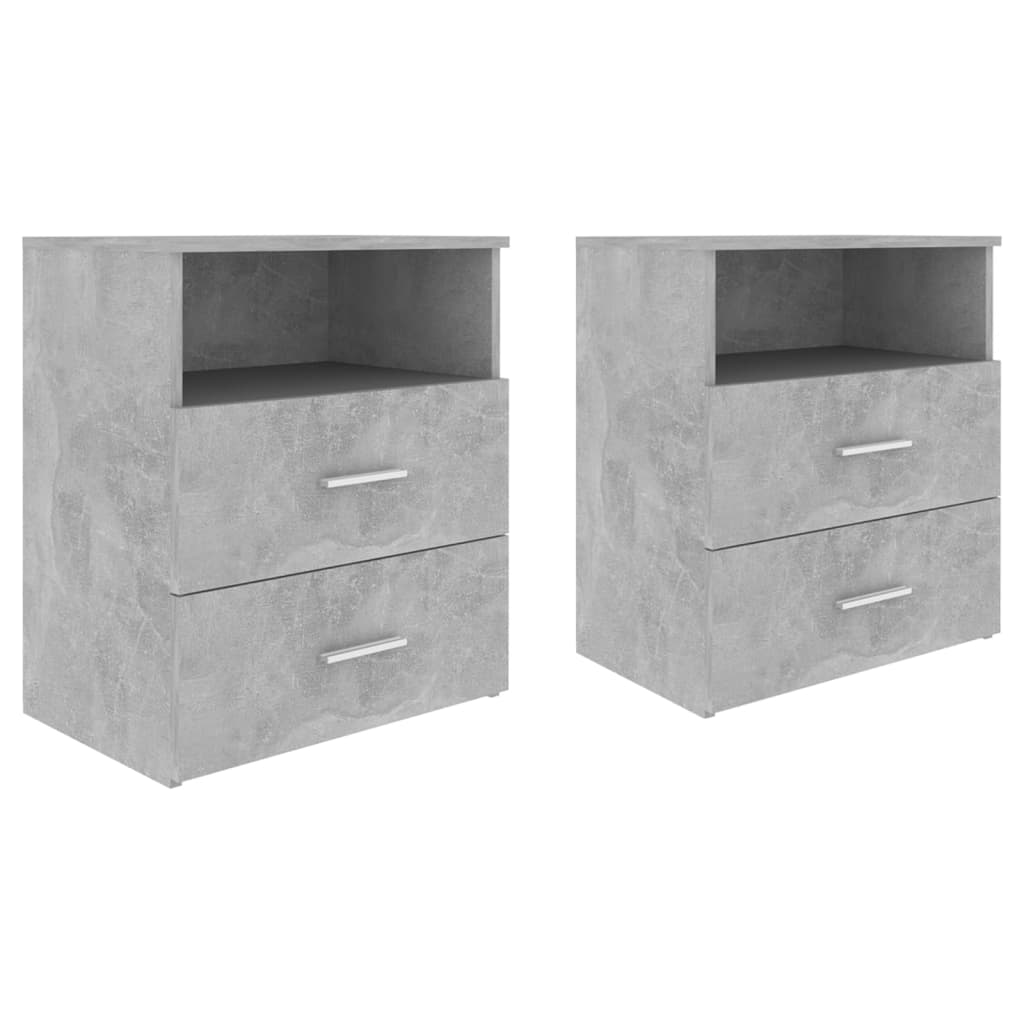 Comodini 2 pz Grigio Cemento 50x32x60 cm - homemem39