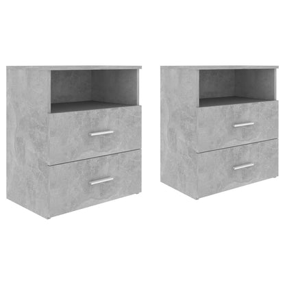 Comodini 2 pz Grigio Cemento 50x32x60 cm - homemem39