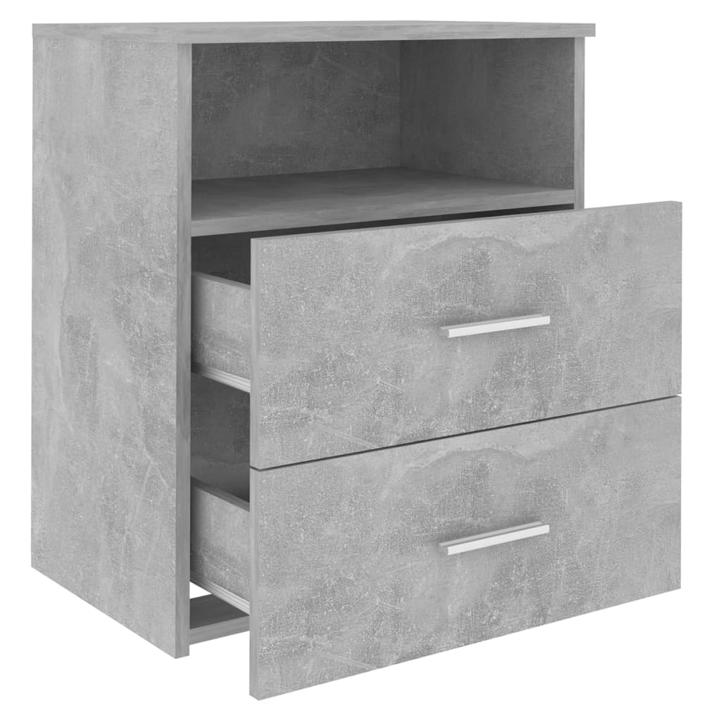 Comodini 2 pz Grigio Cemento 50x32x60 cm - homemem39