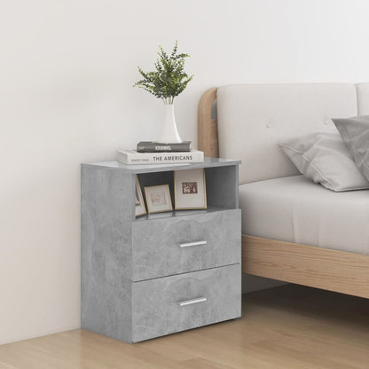 Comodini 2 pz Grigio Cemento 50x32x60 cm - homemem39