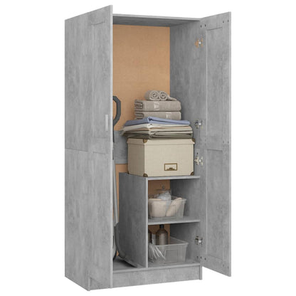 Armadio Grigio Calcestruzzo 82,5x51,5x180 cm in Truciolato - homemem39