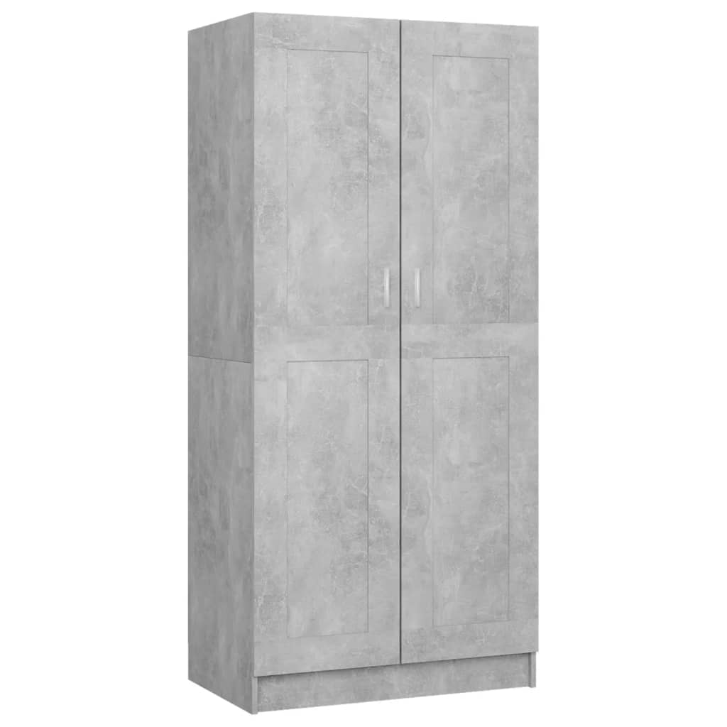 Armadio Grigio Calcestruzzo 82,5x51,5x180 cm in Truciolato - homemem39