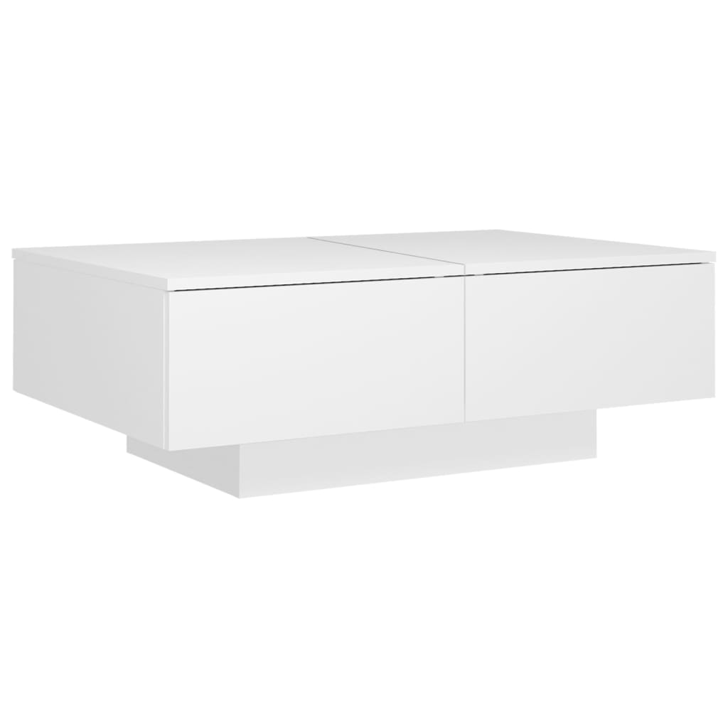 Tavolino da Salotto Bianco 90x60x31 cm in Legno Multistrato - homemem39